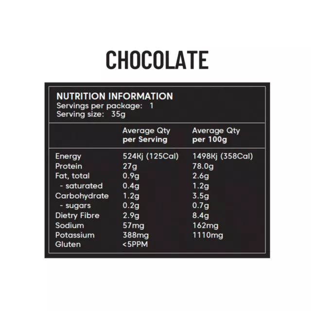 Whey Protein Isolate Premium Chocolate 1kg Biodegradable BioBag 2