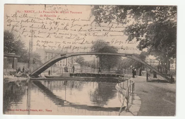 NANCY - Meurthe & Moselle - CPA 54 - Passerelle et Pont Tournant à Malzeville