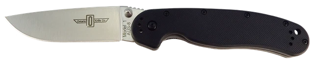 Ontario Knives RAT 1 Liner Lock 8848 Knife AUS-8 Stainless Steel & Black Nylon 6 Ontario Knives RAT 1 Liner Lock 8848 Knife AUS-8 Stainless Steel & Black Nylon 6