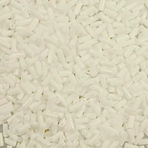 #2 Bugle Beads Opaque White