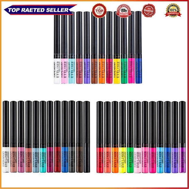 12pcs Colored Eyeliner Set Waterproof Pencil Long Lasting Matte Luminous
