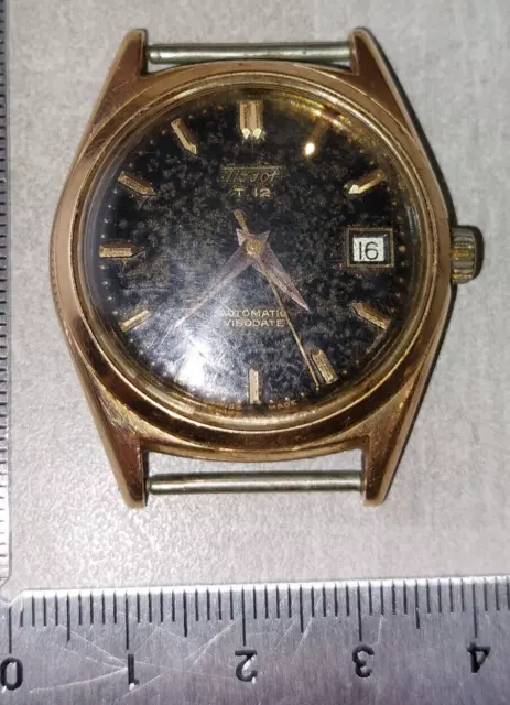 Ancienne montre automatique, Tissot T12 Visodate, vintage