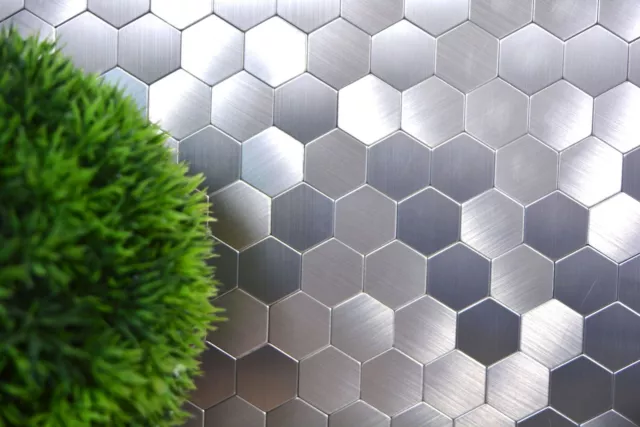 Metall Mosaik Fliesen Selbstklebend Küchenrückwand Wand Dekoration Edel Design