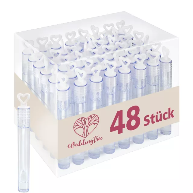 Seifenblasen Hochzeit Set WeddingTree Gastgeschenk 48 Stk. je 5 ml UNVOLLSTÄNDIG