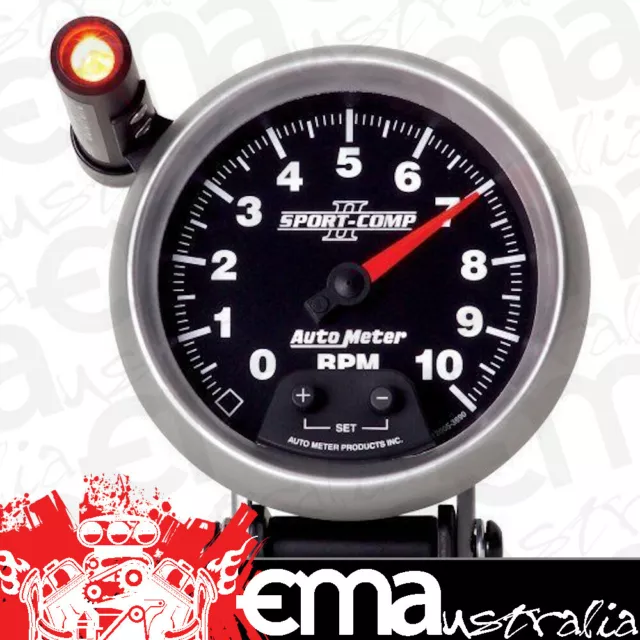 AutoMeter AU3690 Sport-Comp II 3-3/4" Elec Tachometer W/Shift Light 0-10000 RPM