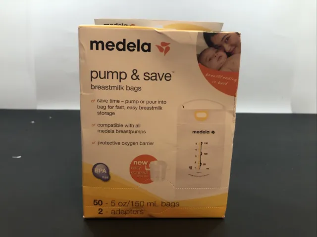 Medela Pump and Save Clear Breast Milk Bags, 50 Count # 87234