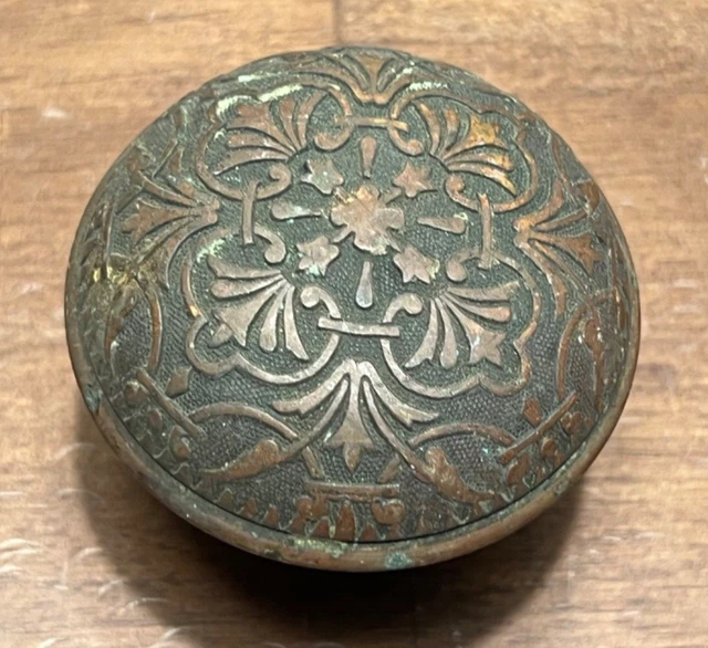 Antique Vintage Brass Victorian Ornate Door Knob Reclaimed Salvage (lot #2)