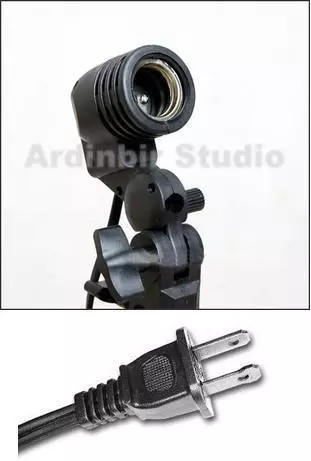 Studio AC Socket with Umbrella Holder Light Stand Mount