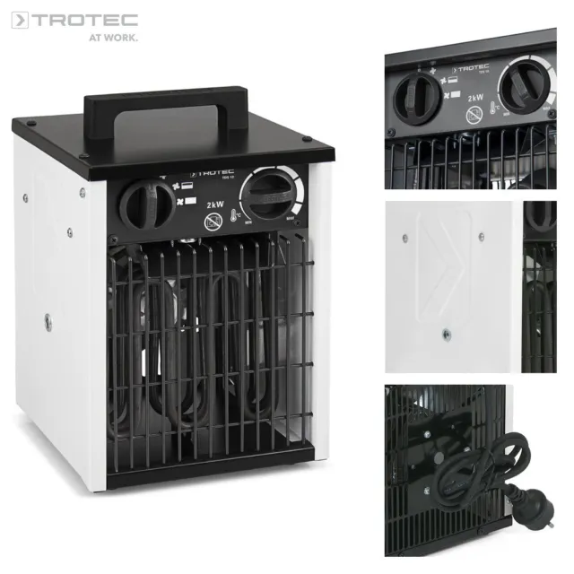 TROTEC TDS 10 Chauffage électrique, Générateur air chaud, Aérotherme 2 kW
