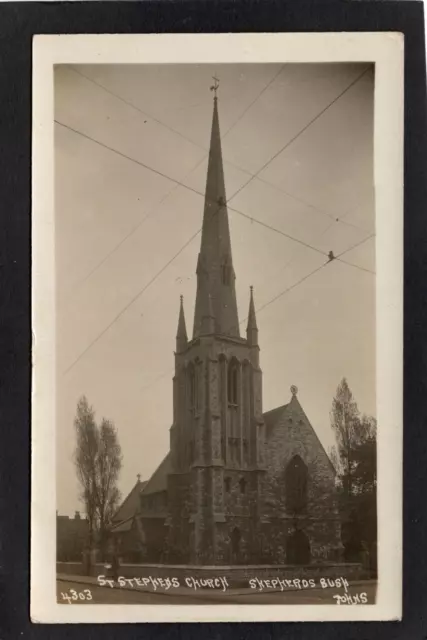 Postcard Shepherds Bush in Hammersmith London the St Stephens Church RP by Johns