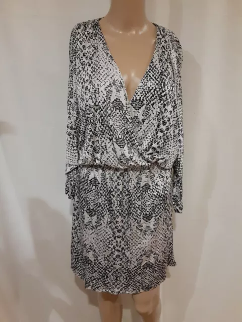 Parker Catalina Draco Snake Print Dolman Sleeve Dress Size S NWT