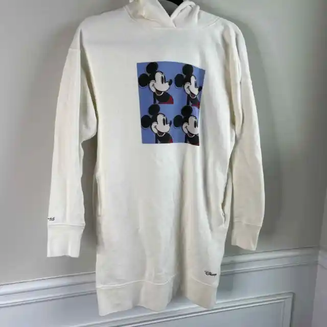 Disney x Andy Warhol Mickey sweatshirt hoodie dress size XS