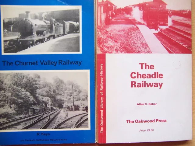 Staffordshire Railway Books x 2 - Churnett Valley, Cheadle