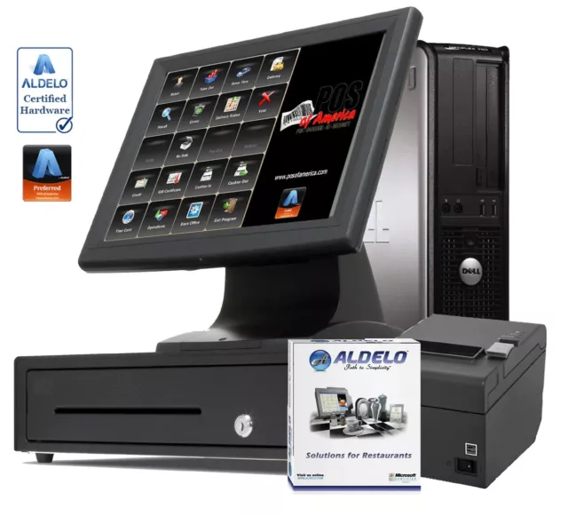 Aldelo PRO BAR Restaurant POS Value Touch System - 1 Station