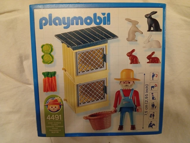 playmobil-4491-ferme-fermier-clapier-lapins-misb-neuf-neu-new-eur-8-00