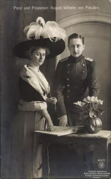 Ak Prinz August Wilhelm und Alexandra Viktoria von Preußen, NPG 4005 - 2858950