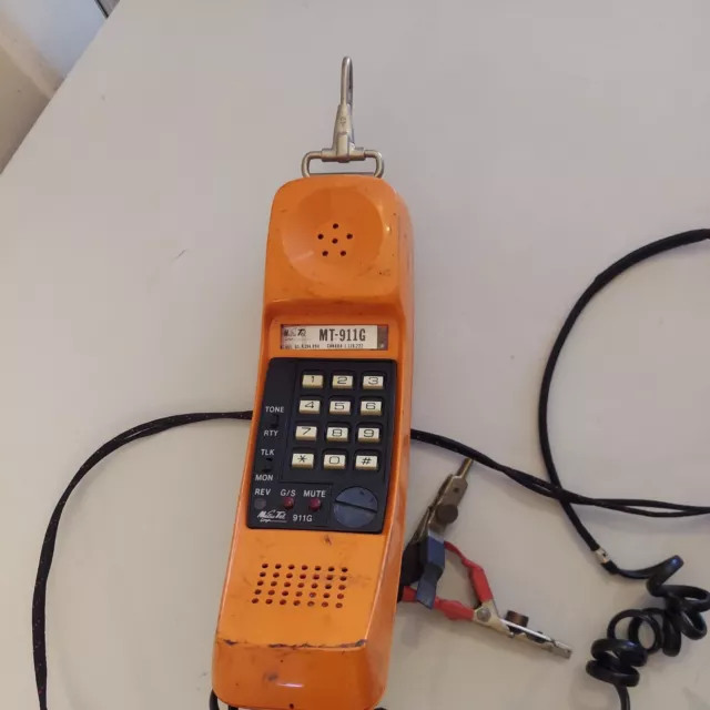 Metro Tel MT-911G Linemans Phone testing equipment with belt clip untested 2