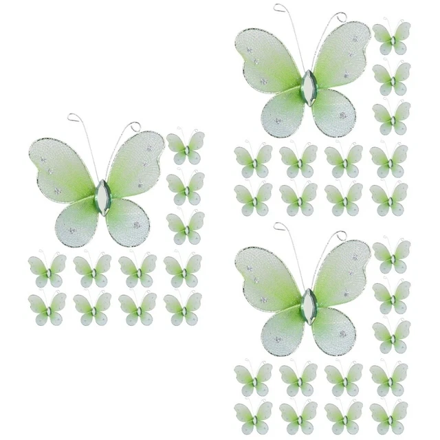36 uds pequeña decoración de cumpleaños mariposas decorativas
