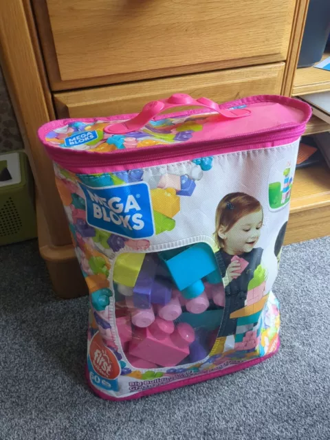 Fisher Price Mega Bloks First Builders Big Building Pink Bag