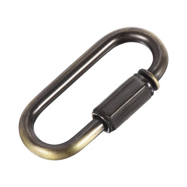 Cadena Conector, 4mm Grueso Rápido Eslabones Bloqueo Ovalado Clips Bronce 10uds