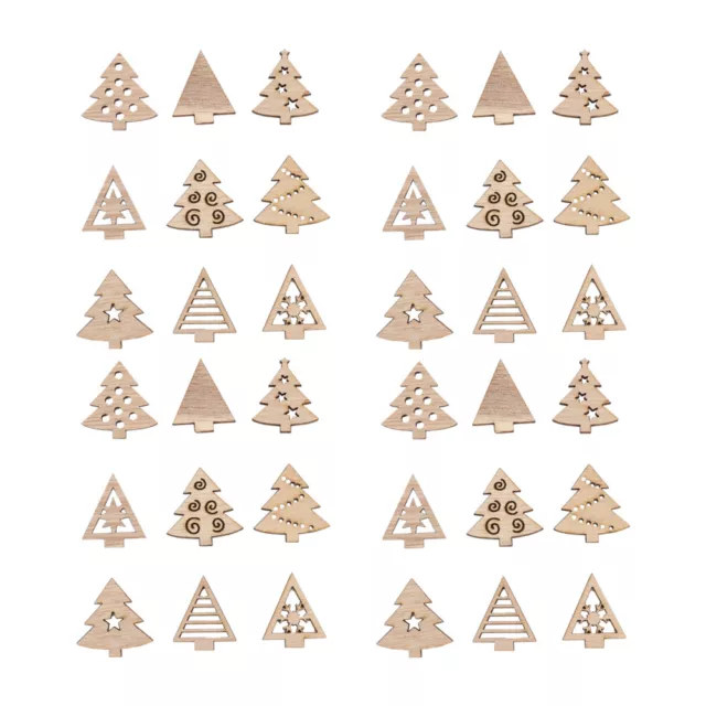 Wooden Christmas Chips DIY Craft Accessories Ornament for Xmas