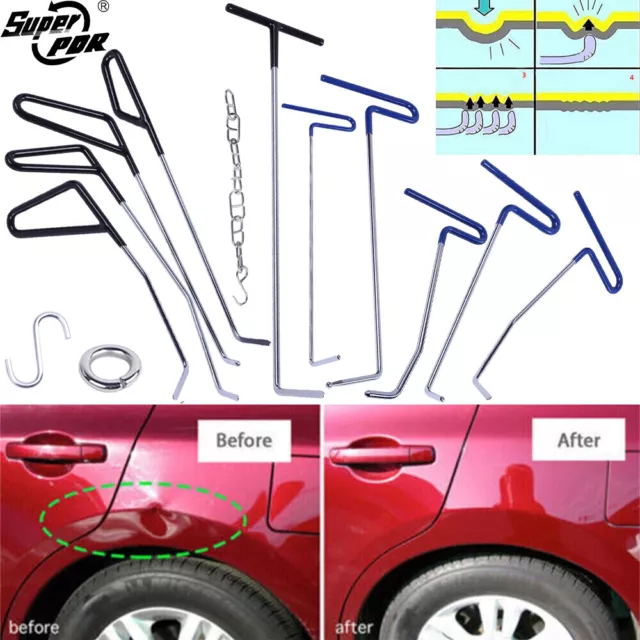 10er Set Dellenhebel PDR Ausbeulwerkzeug Dellenlifter Reparatur Ausbeulset DHL
