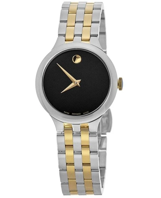 New Movado Veturi Black Museum Dial Women's Watch 607419
