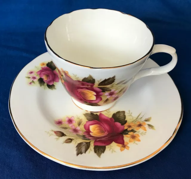 Crown Trent Staffordshire Fine Bone China Vintage 2 Piece Tea Set Original Item