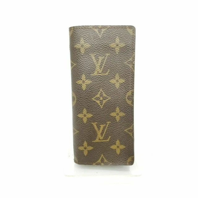 100% Authentic Louis Vuitton Eye Glasses Case Etui Lunette Monogram Wallet