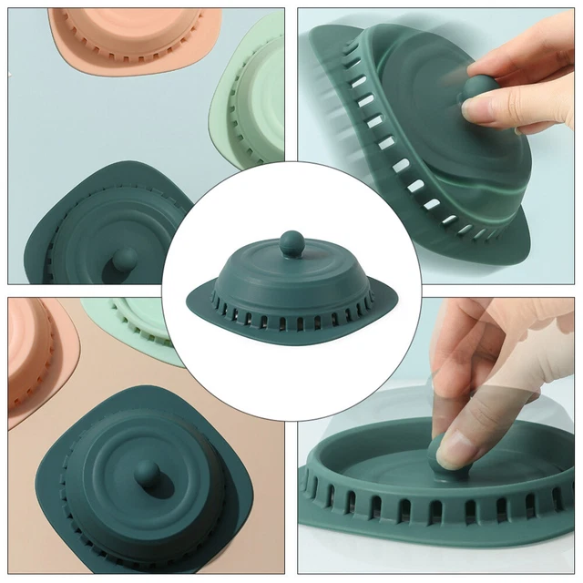 Lot 6 Protections Drain Silicone 14.4cm - Attrape Cheveux Anti-Colmatage Pour Douche Évier Cuisine