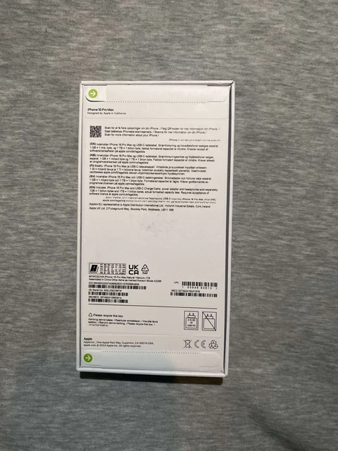 Batterie Originale Pour IPhone 16 Pro Max - Neuf, Remplacement Interne, Compatibilité Apple Garantie