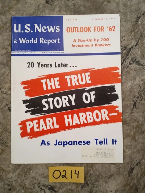 U.S. News & World Report Magazine / December 11 1961 / True Story Pearl Harbor