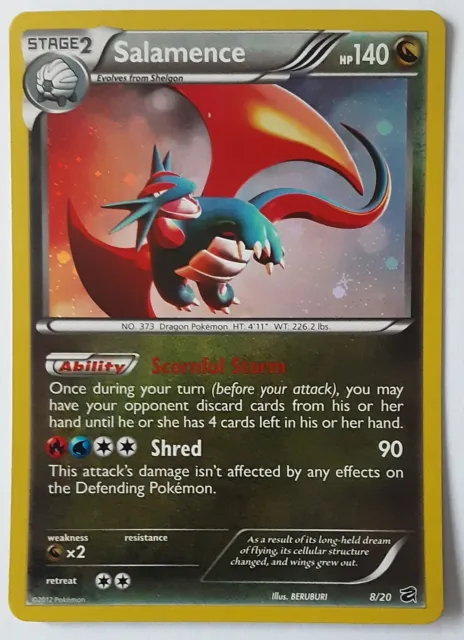 Pokémon Dragons Vault Salamence XY Single Pack Blister Cosmos Holo Card.  8/20.