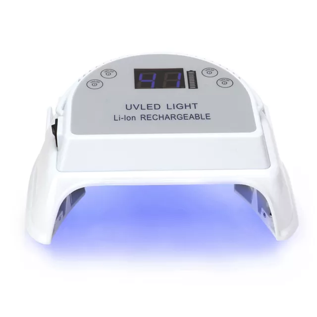64W Cordless UV LED Nail Lamp Gel Polish Nail Light Dryer Manicure Recharge AGS