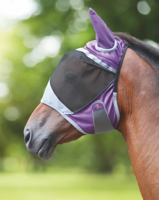 Shires Flyguard Deluxe Horse/Pony Fly Mask With Ears,  UV Protection, 2 Colours