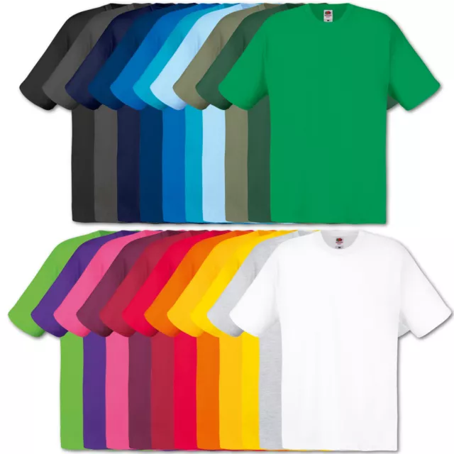 5er Fruit of the Loom Herren T-Shirt Shirt Original Tshirt Set Bunt Mix S - 5XL