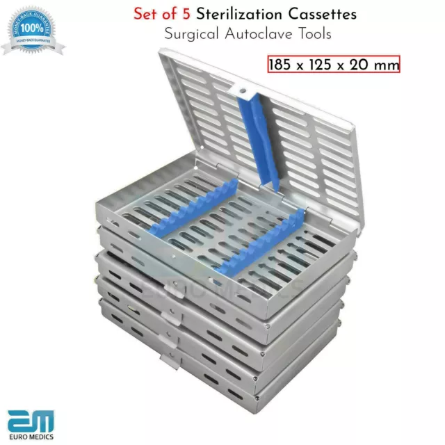 Sterilization Cassette Tray Rack For 10 Dental Surgical Instruments Autoclave CE