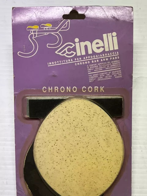 Cinelli Chrono Cork Arm Pads White Fleck Vintage NOS NIB time trial elbow