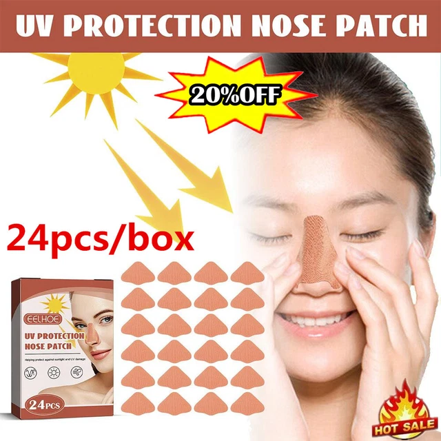 24 piezas protector solar nariz parche UV protección nariz máscara cuidado de la piel protección solar NUEVO