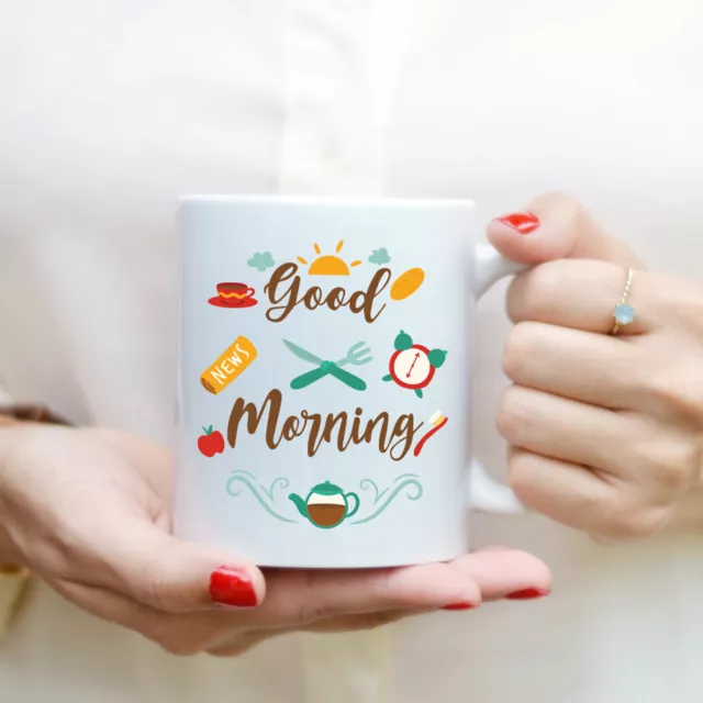 Good Morning Mug gifts, tea coffee cup, funny gift, Ceramic Coffee Mug 11oz