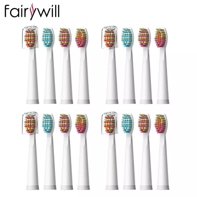 Fairywill Electric Toothbrush Replacement Heads Compatible for FW507 FW508 FW917