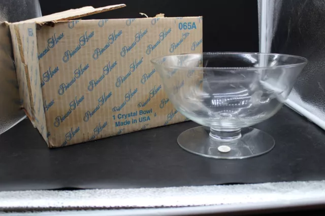 Princess House 065A Bowl Heritage Crystal Pedestal Footed Compote Large Single