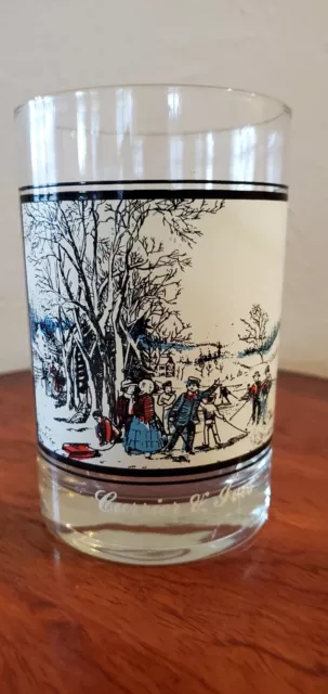 1978 Currier & Ives Arby's Collector's Series Clear Drinking Glass