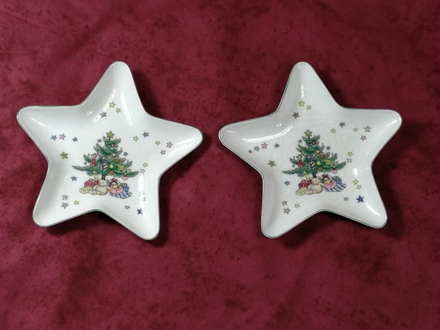 NIKKO Japan 2x kleine Schale Stern Ø 15,5 cm Sternschale Weihnachten Japan