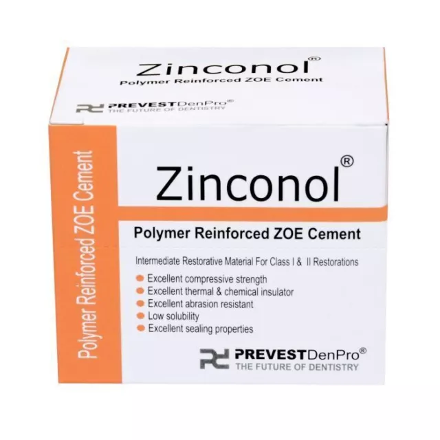 Prevest Denpro Zinconol Ploymer renforcé ZOE ciment oxyde de zinc dentaire