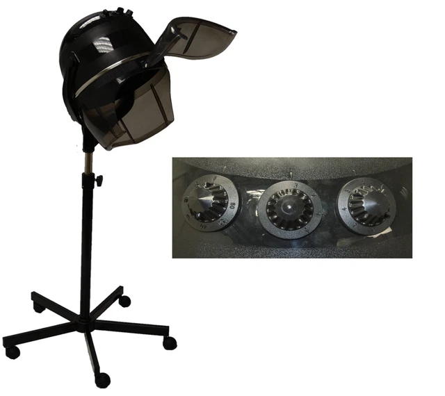 1200 Watt Professional Bonnet Hooded Hair Dryer on Wheels Beauty Salon Equipment