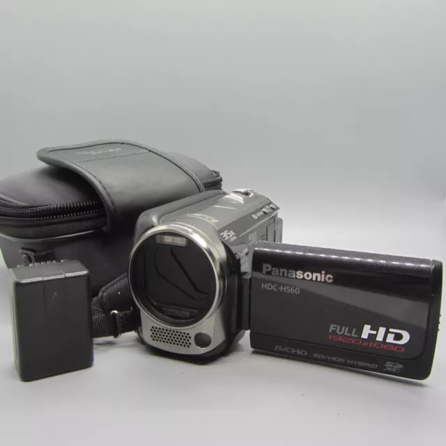 Pansonic HDC-HS60 Handheld High Definition Camcorder Black Tested