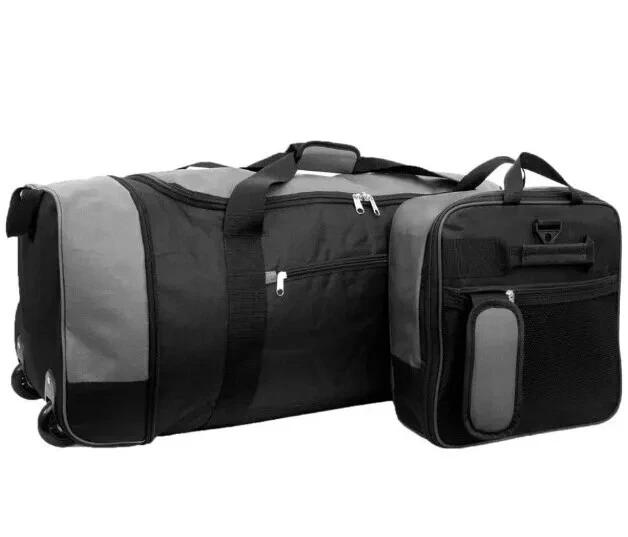 thumbnail image 2 of Heavy-Duty Rolling Duffle Bag, 60-100L Expandable Wheeled Cargo Holdall For Travel & Sports, Lightweight Soft-Side Suitcase With 2 Wheels 2 of 5