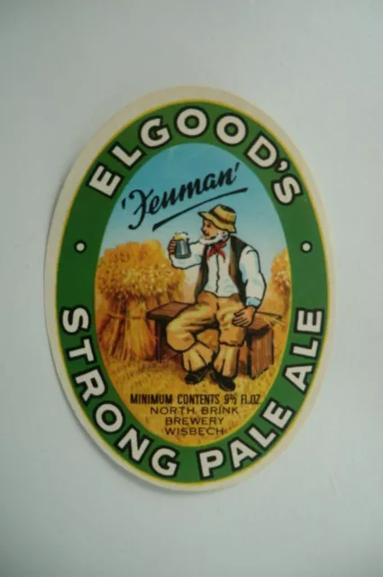 Elgood Wisbech Fenman Strong Pale Ale Brewery Beer Bottle Label