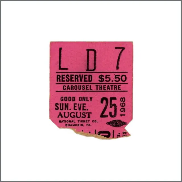 The Jimi Hendrix Experience 1968 Carousel Theatre Framingham Ticket Stub (USA)